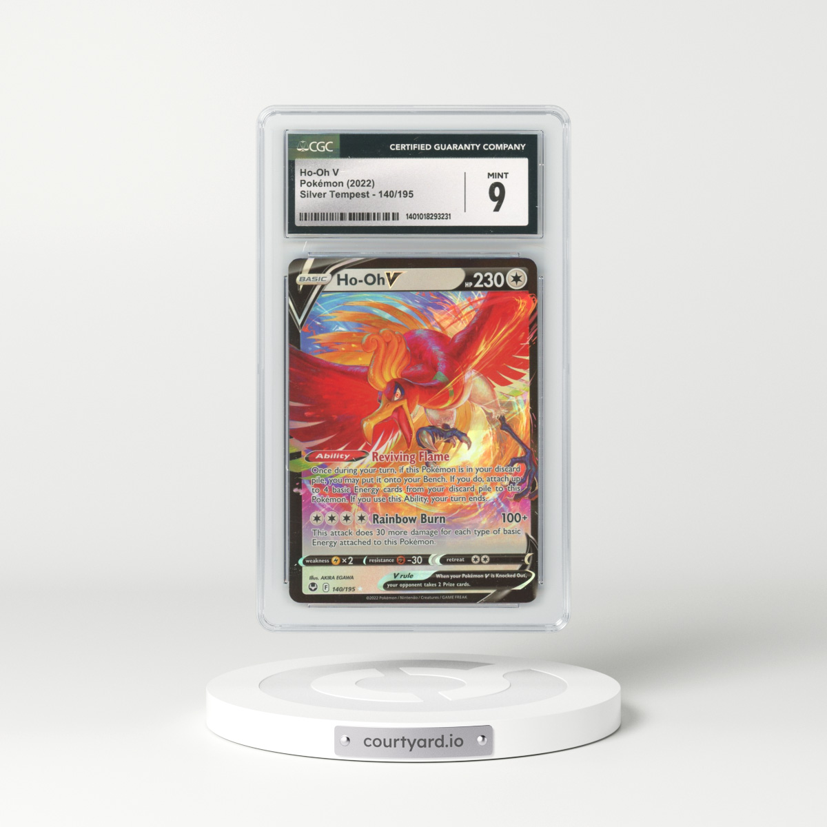 2022 Silver Tempest #140 Ho-Oh V - Holo (CGC 9 MINT)