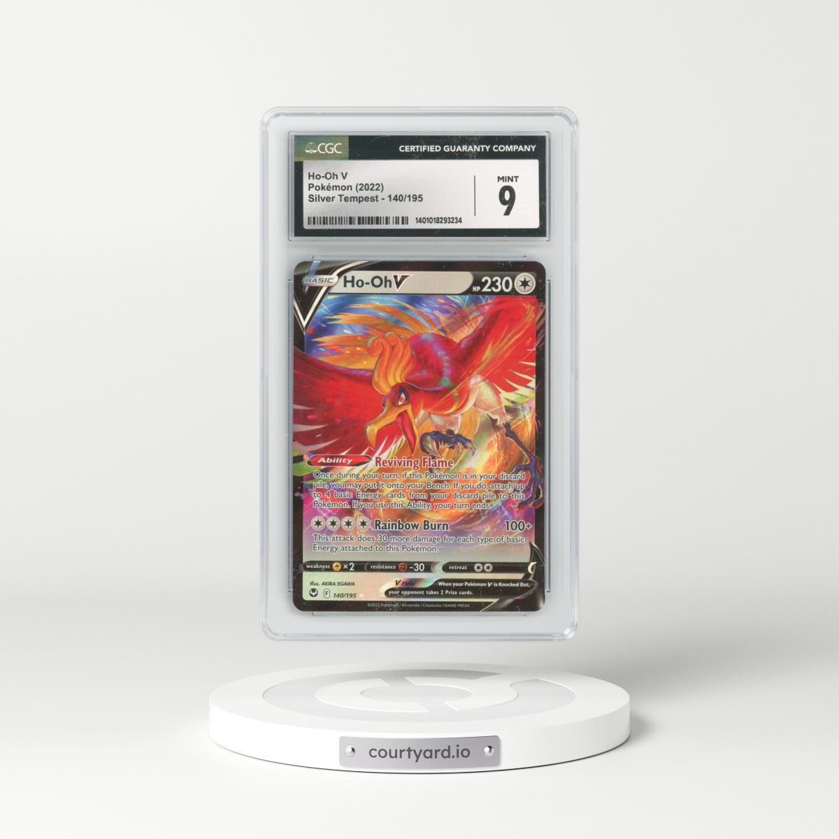 2022 Silver Tempest #140 Ho-Oh V (CGC 9 MINT)