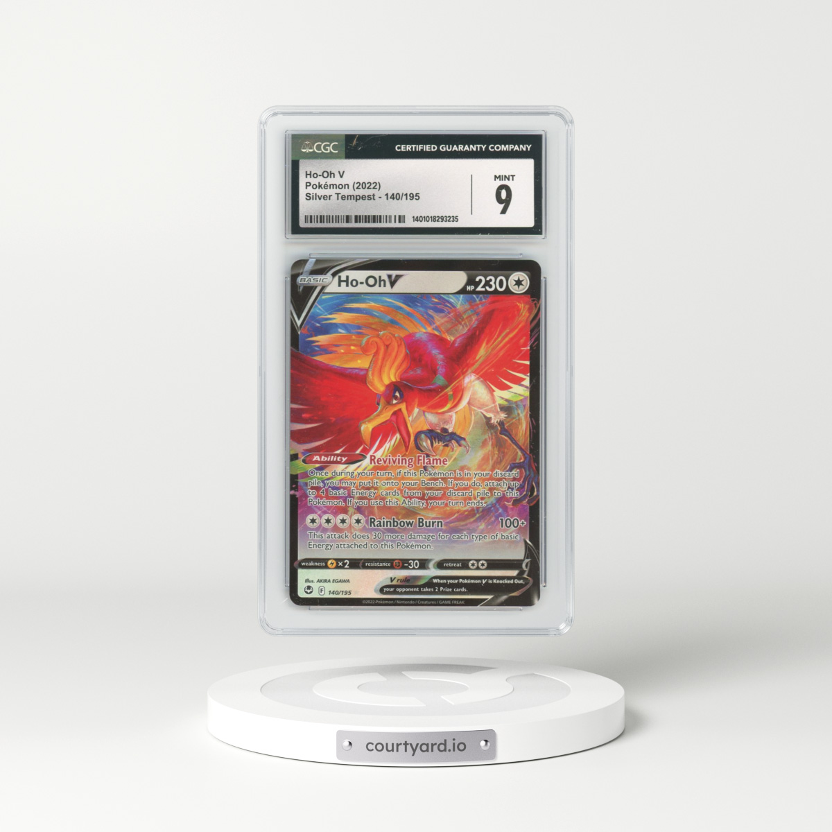 2022 Silver Tempest #140 Ho-Oh V (CGC 9 MINT)