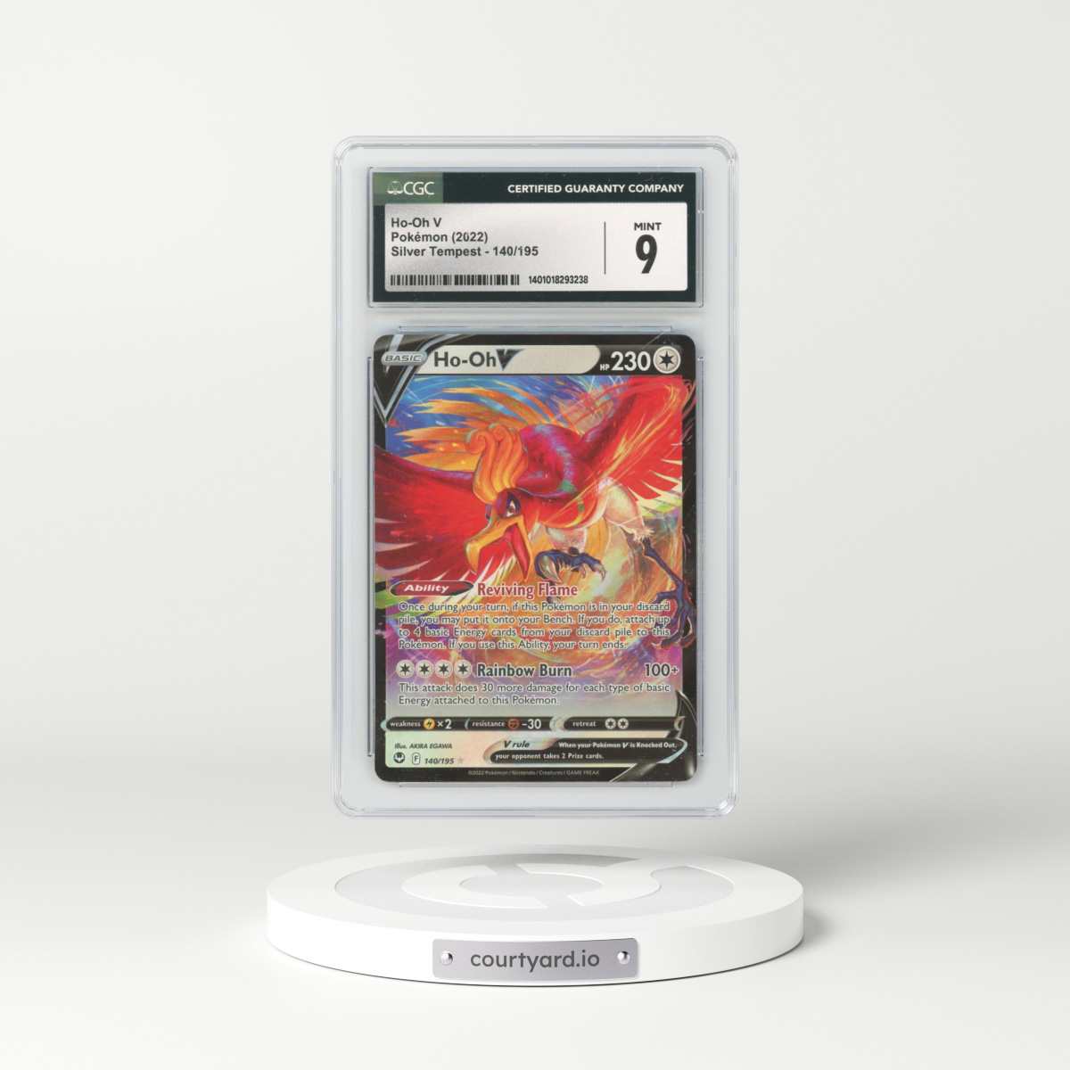 2022 Silver Tempest #140 Ho-Oh V (CGC 9 MINT)