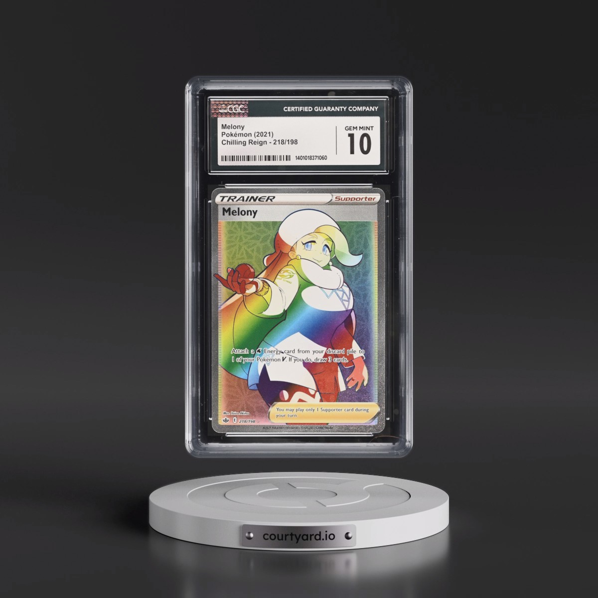 2021 Chilling Reign #218/198 Melony - Rainbow Rare Holo (CGC 10 GEM MINT)