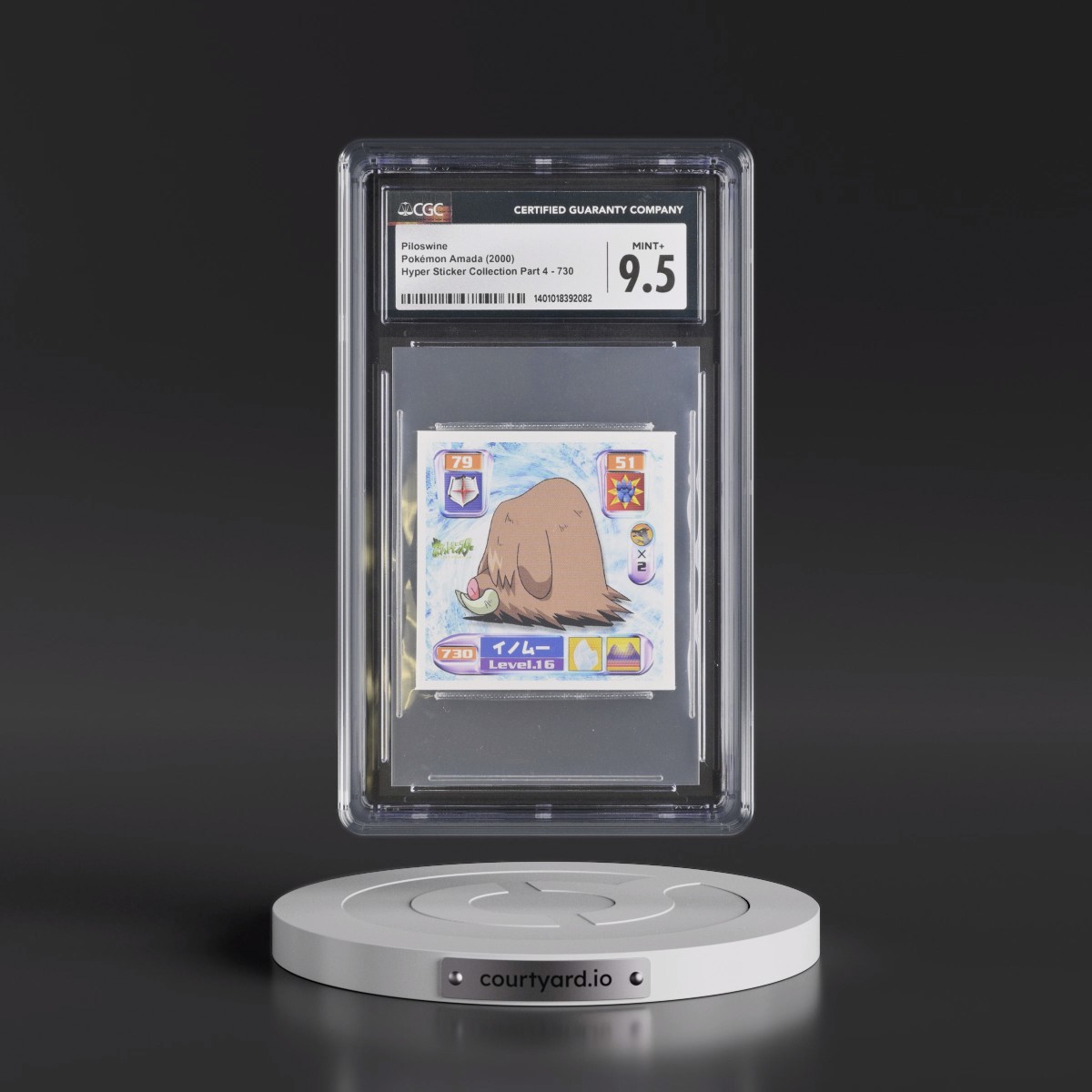 2000 Hyper Sticker Collection Part 4 (2000) #730 Piloswine (CGC 9.5 MINT+)