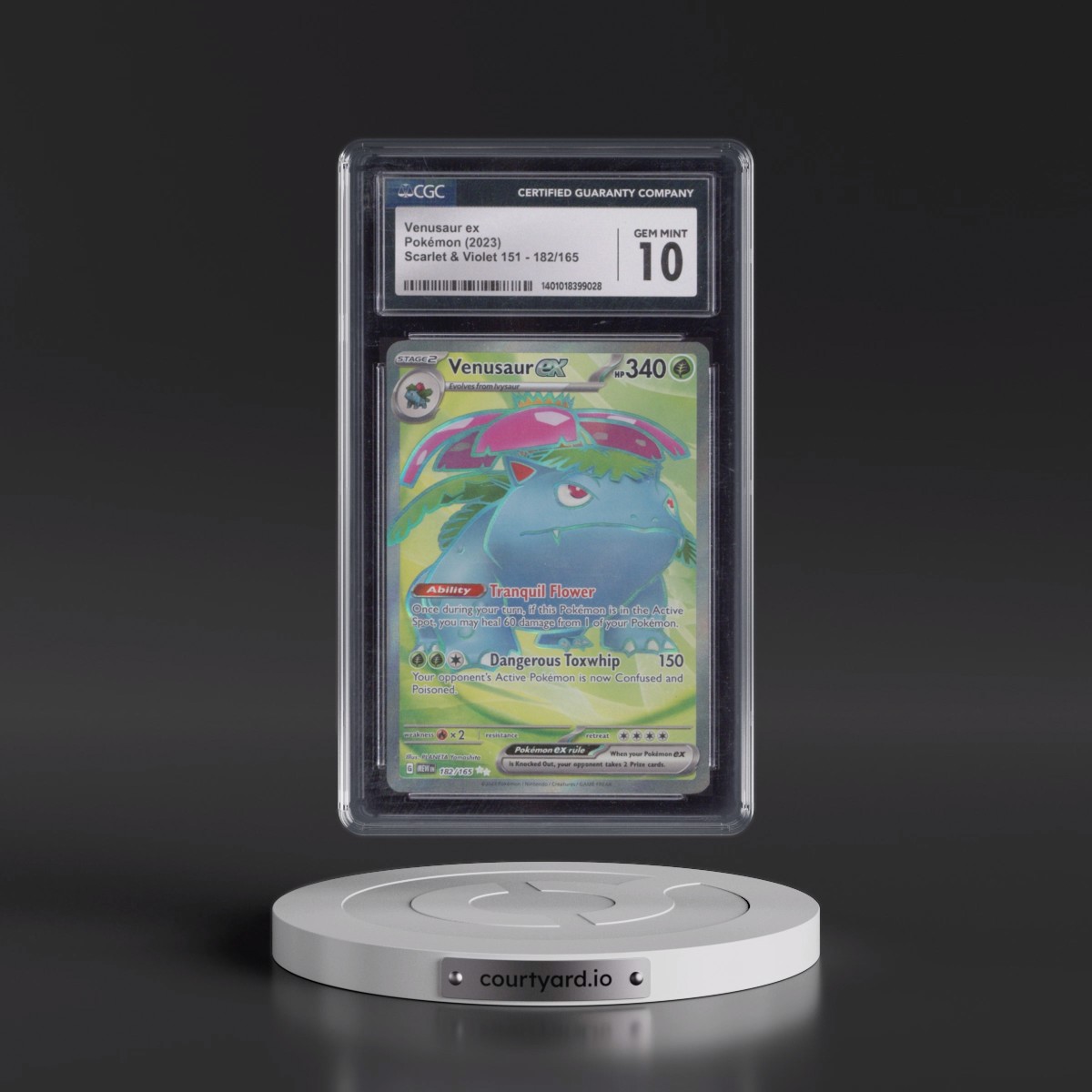 2023 Scarlet & Violet 151 - MEW EN #182/165 Venusaur ex - Ultra Rare Holo (CGC 10 GEM MINT)