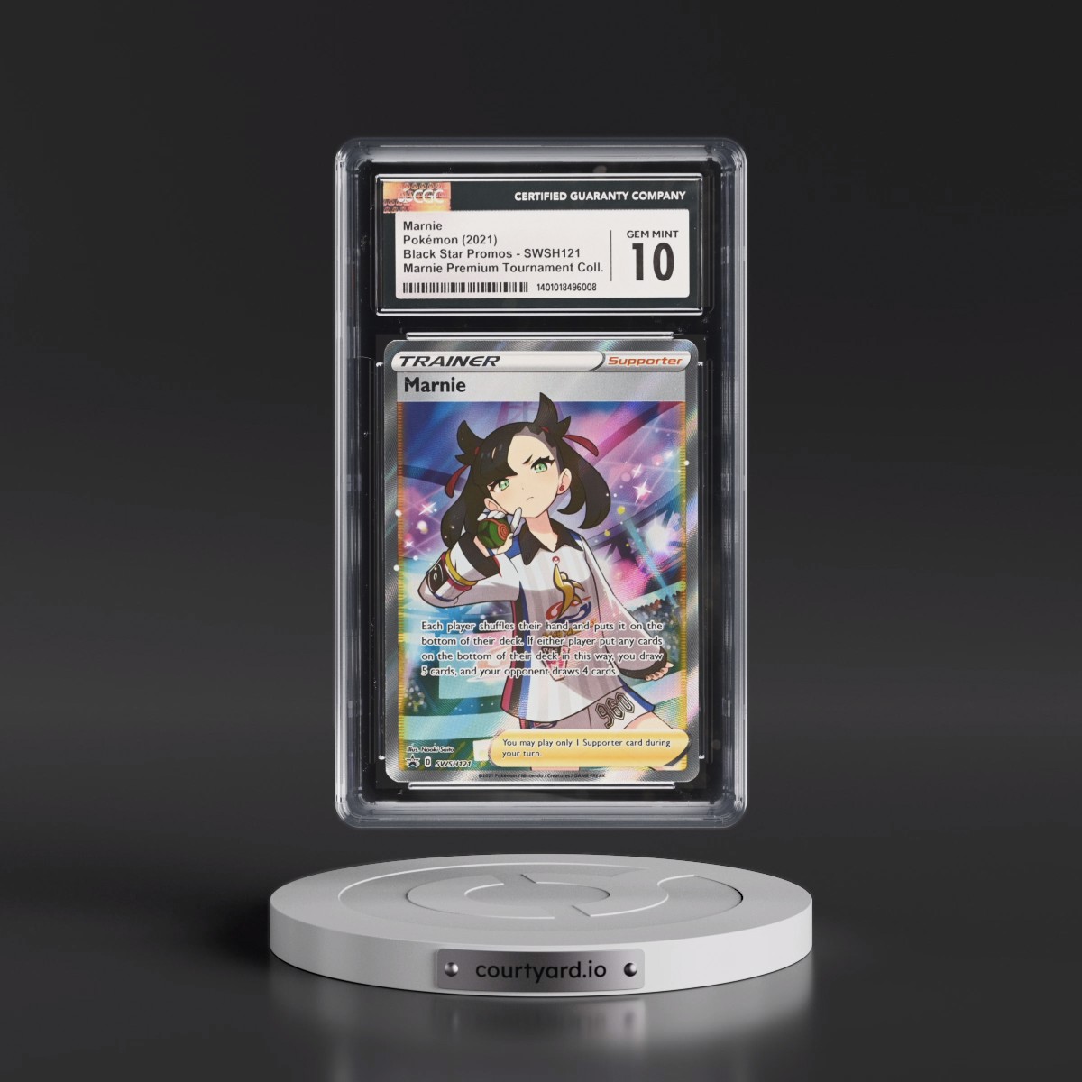 2017 Black Star Promos - Sword & Shield #SWSH121 Marnie - Marnie Premium Tournament Collection (CGC 10 GEM MINT)