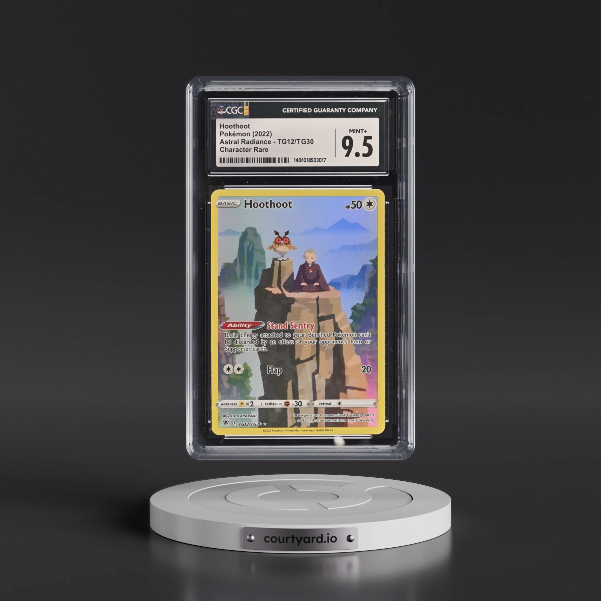 Astral Radiance #TG12/TG30 Hoothoot - Trainer Gallery Holo (CGC 9.5 MINT+)
