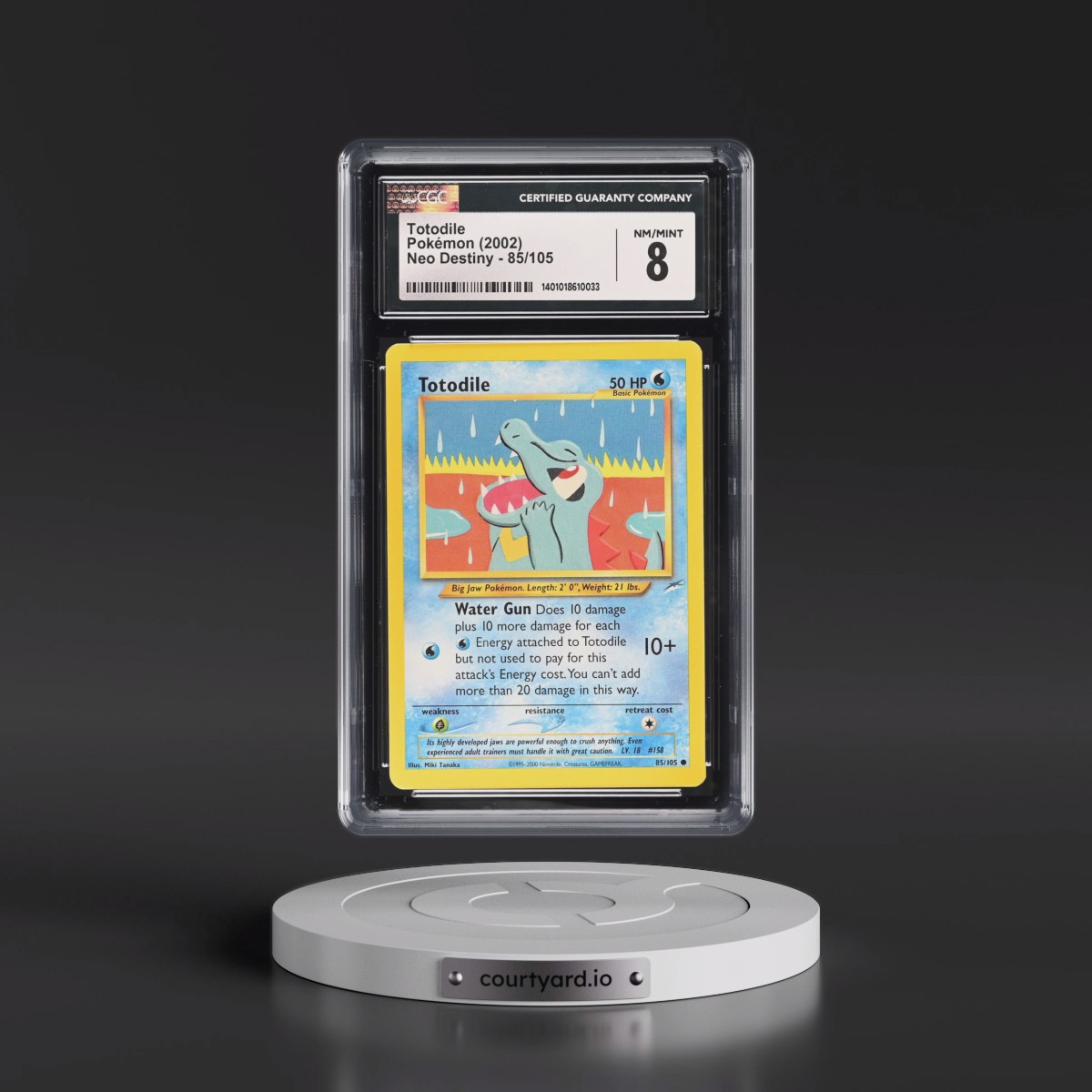2002 Neo Destiny #85/105 Totodile (CGC 8 NM-MT)