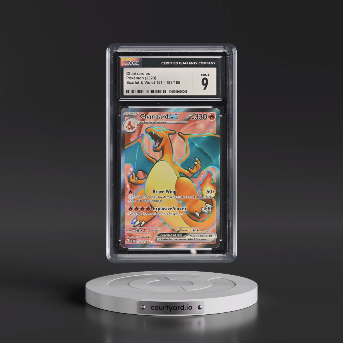 2023 Scarlet & Violet 151 - MEW EN #183/165 Charizard ex - Ultra Rare Holo (CGC 9 MINT)