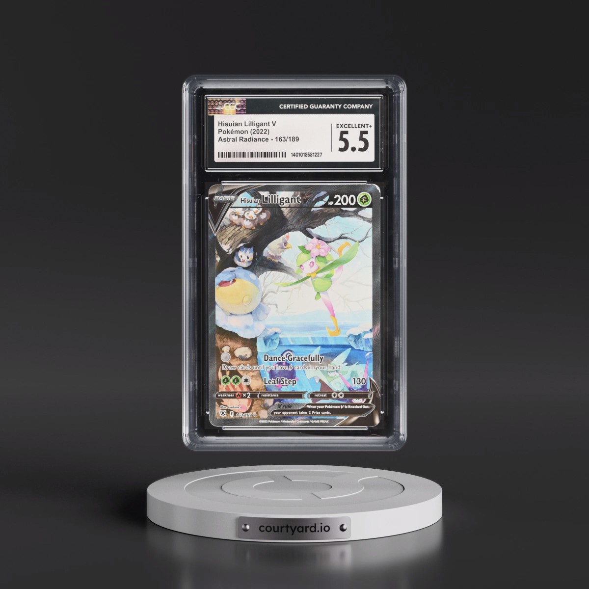 Astral Radiance #163/189 Hisuian Lilligant V - Ultra Rare Holo (CGC 5.5 EX+)