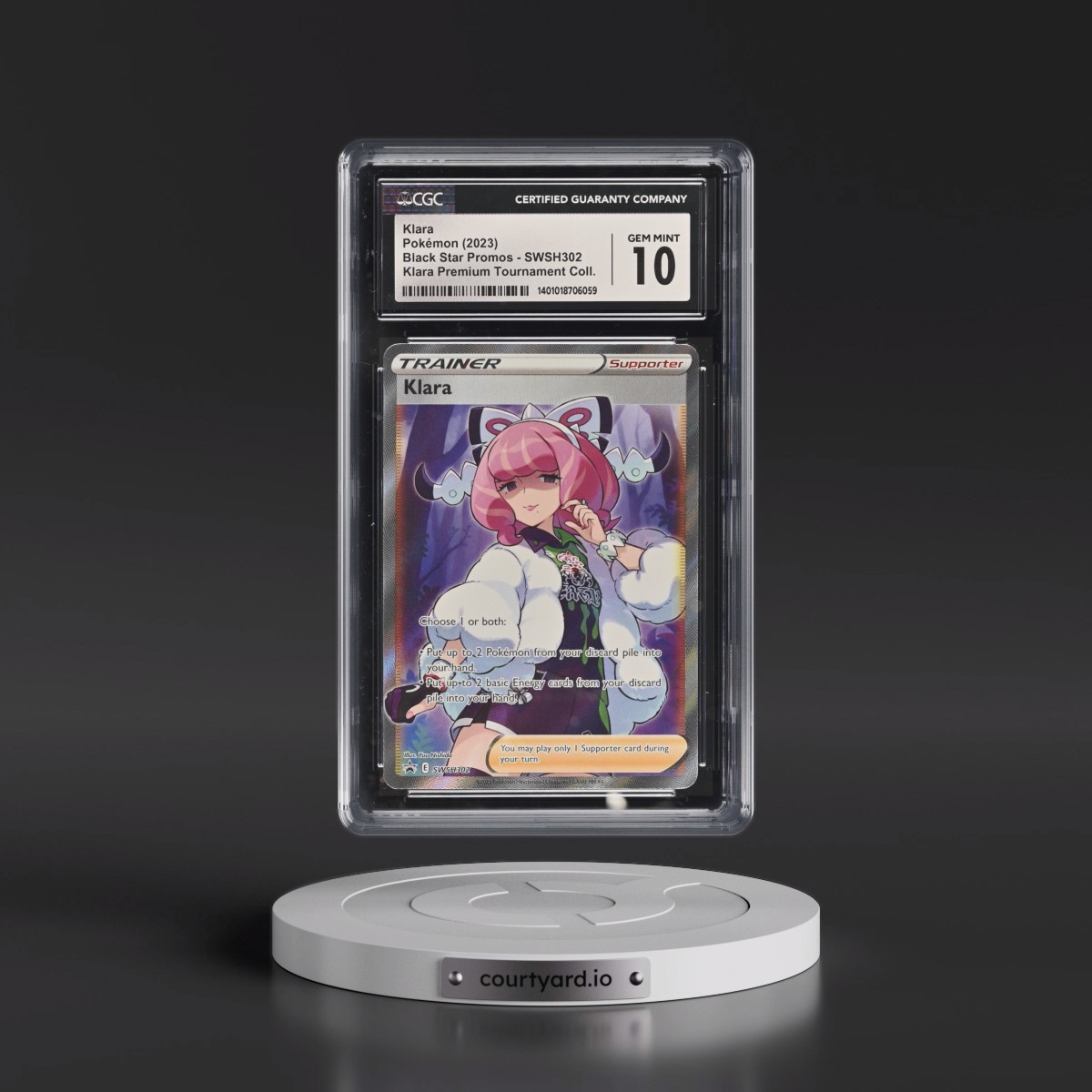 2017 Black Star Promos - Sword & Shield #SWSH302 Klara - Klara Premium Tournament Coll. (CGC 10 GEM MINT)