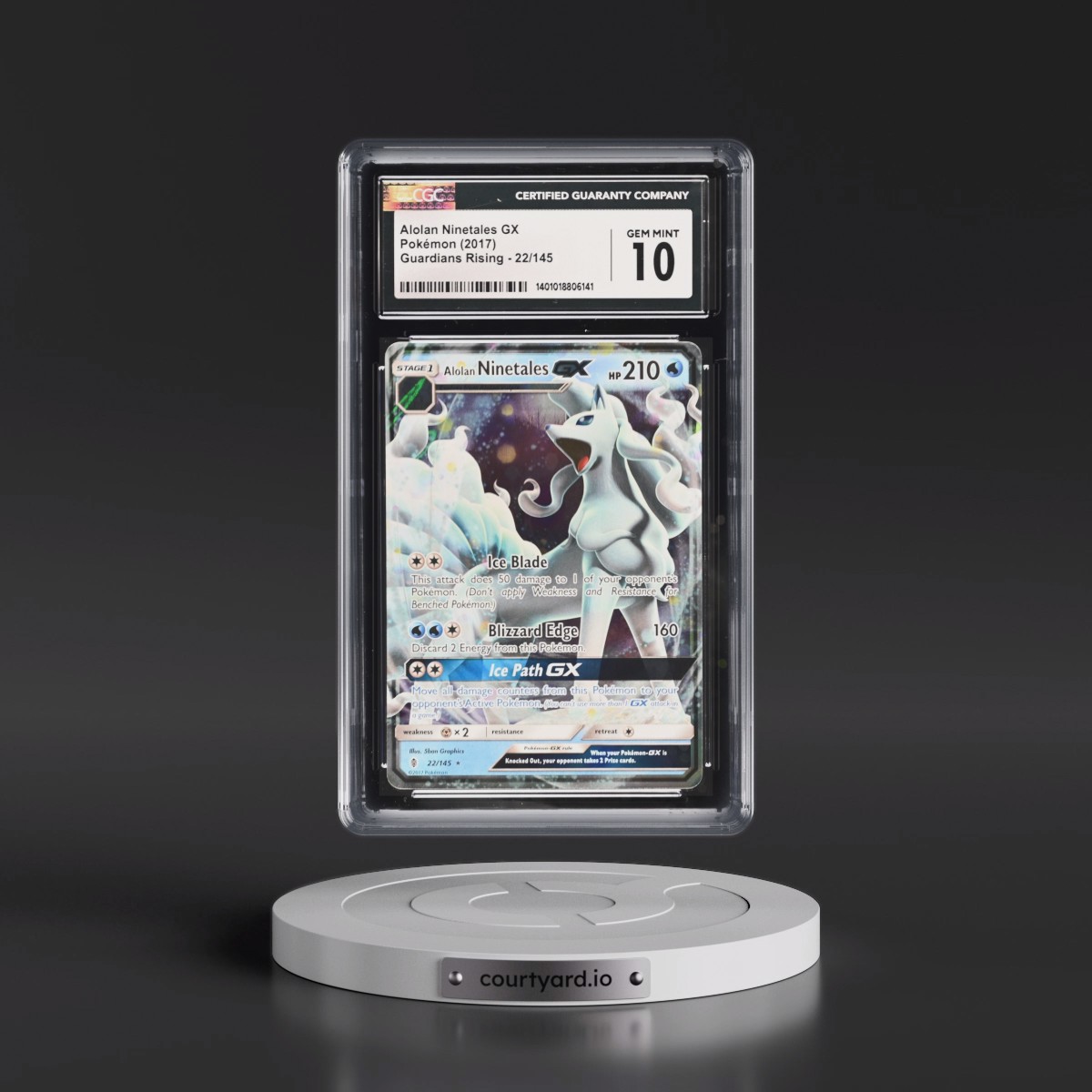 2017 Guardians Rising #22/145 Alolan Ninetales GX - Holo (CGC 10 GEM MINT)