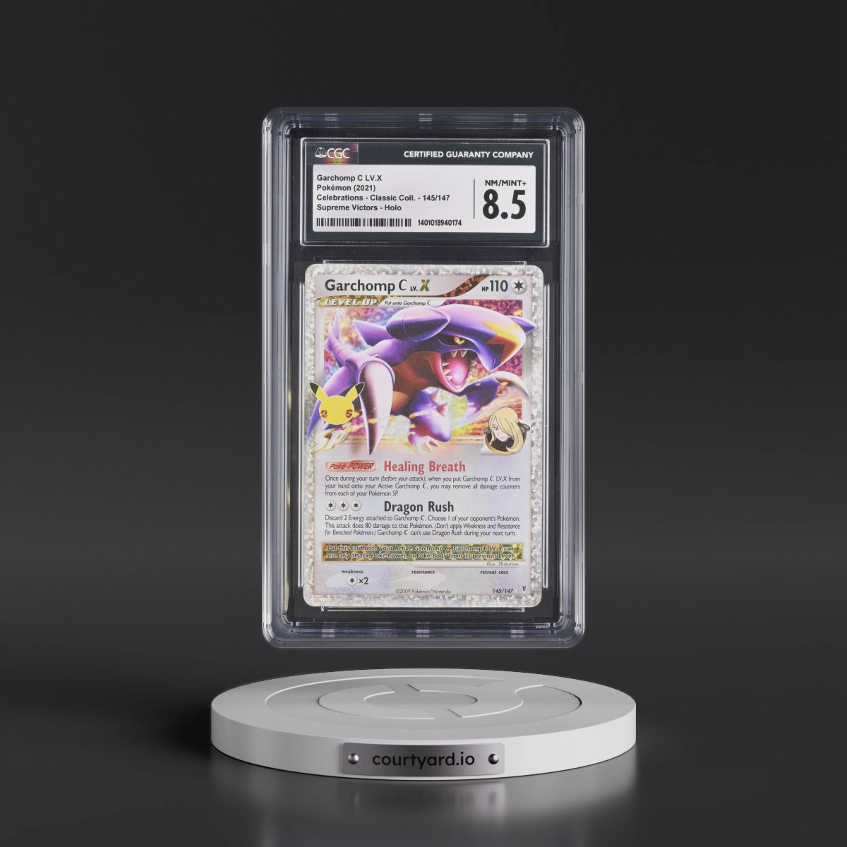 2021 Celebrations - Classic Collection #145/147 Garchomp C LV.X - Supreme Victors Holo (CGC 8.5 NM-MT+)