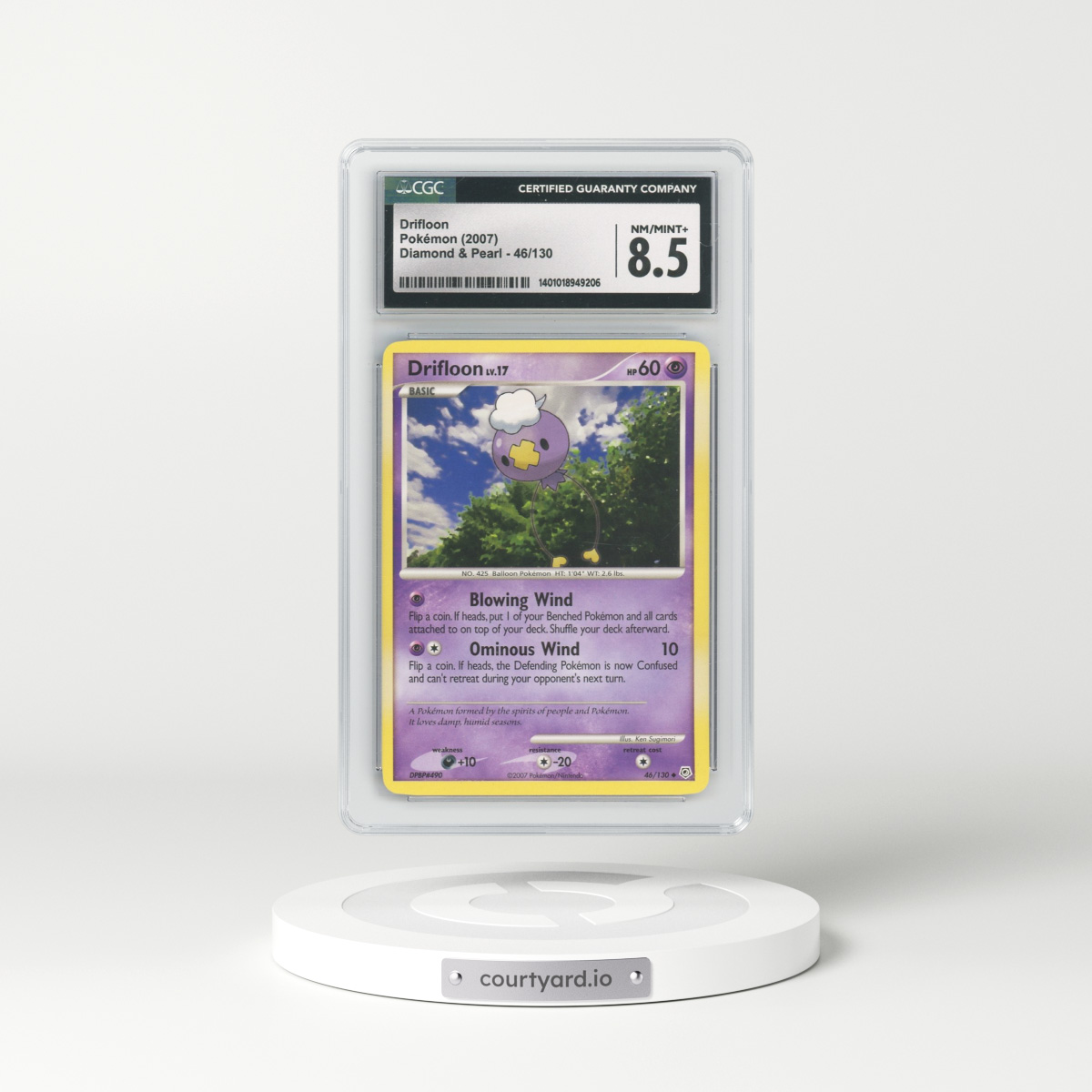 2007 Diamond & Pearl #46/130 Drifloon (CGC 8.5 NM-MT+)