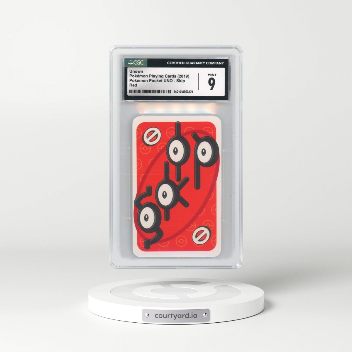 2019 Pokémon Pocket UNO (2019 Asia Back) #Skip Unown - Red (CGC 9 MINT)