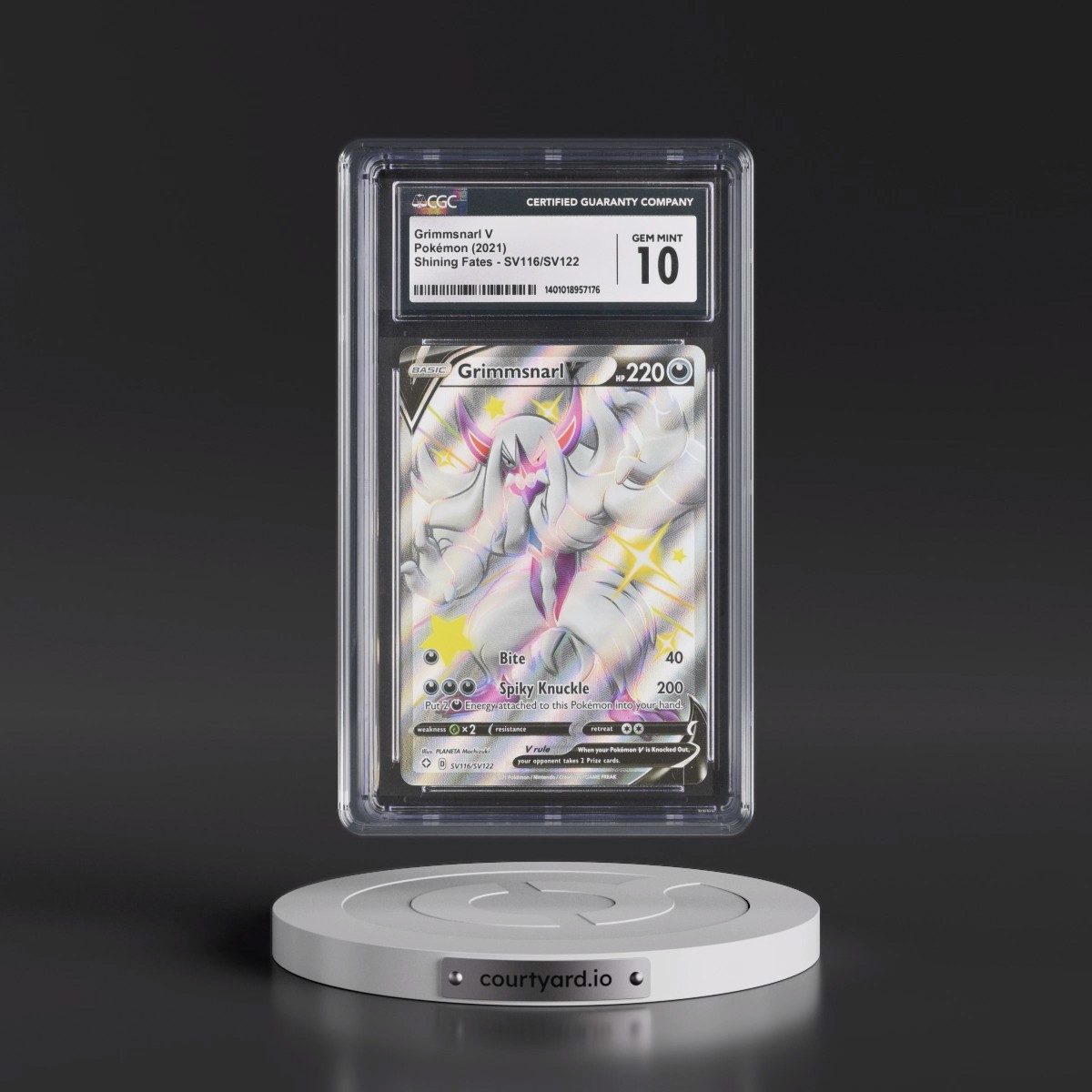 2021 Shining Fates #SV116/SV122 Grimmsnarl V - Shiny Vault Holo (CGC 10 GEM MINT)
