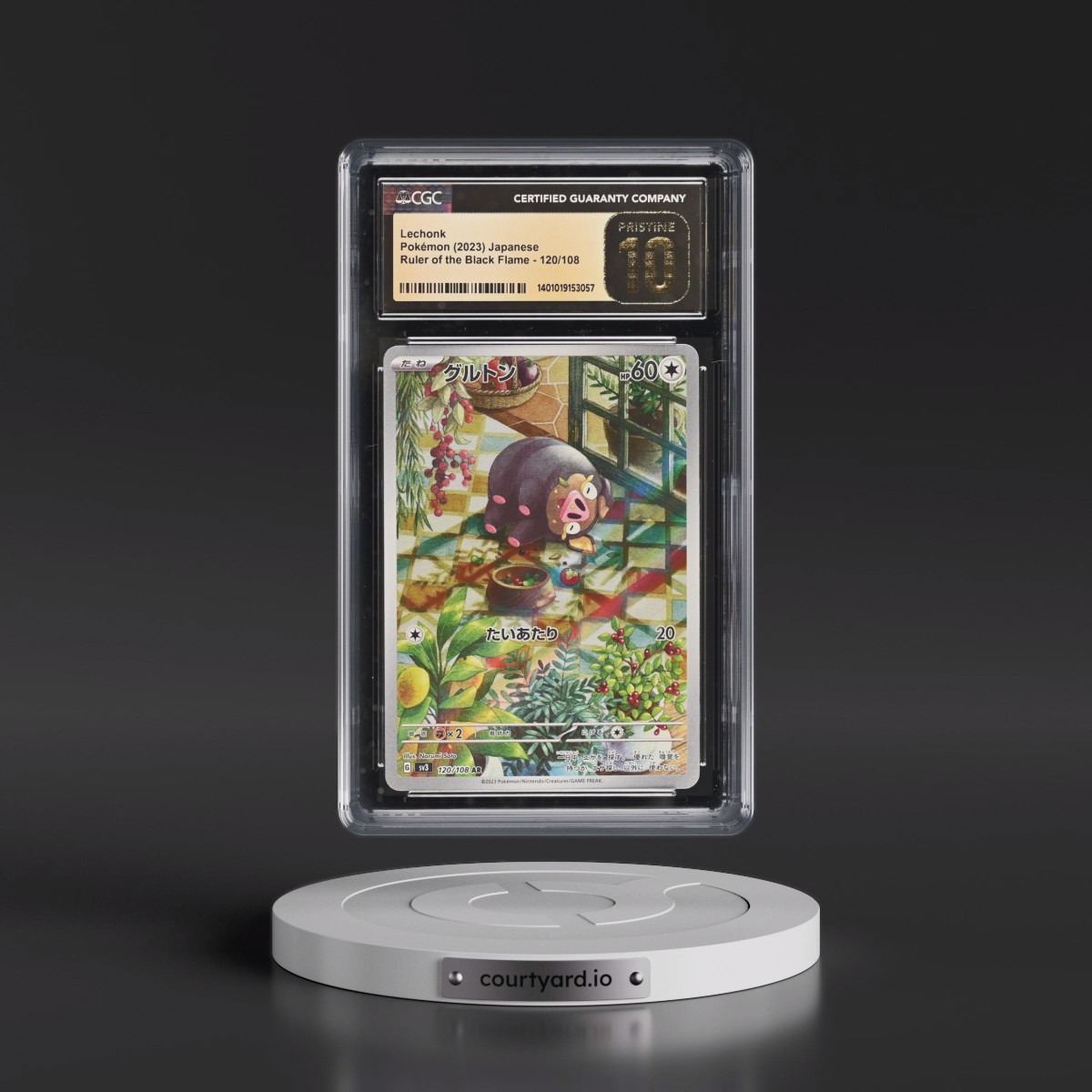 2023 Ruler of the Black Flame #120/108 Lechonk - Art Rare Holo (CGC 10 PRISTINE)