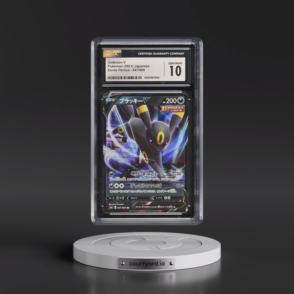 2021 Eevee Heroes #047/069 Umbreon V - Holo (CGC 10 GEM MINT)