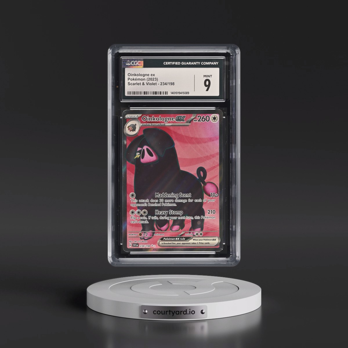 2023 Scarlet & Violet #234/198 Oinkologne ex - Ultra Rare Holo (CGC 9 MINT)