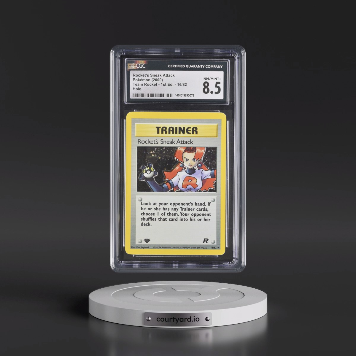 2000 Team Rocket #16/82 Rocket's Sneak Attack - 1st Edition Holo (CGC 8.5 NM-MT+)