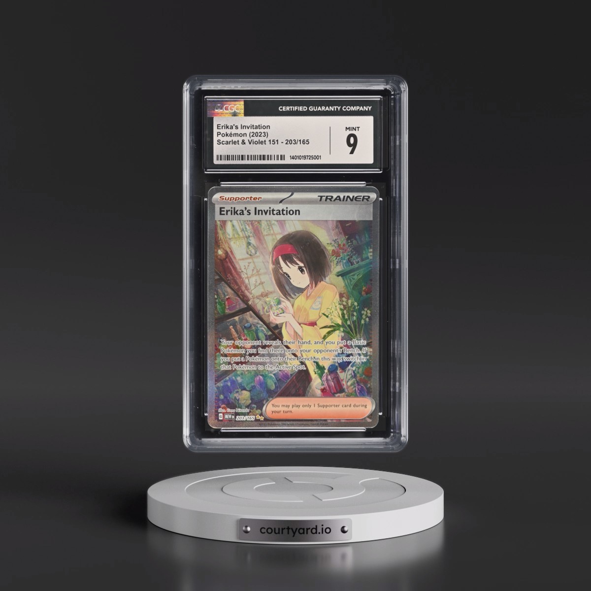 2023 Scarlet & Violet 151 - MEW EN #203/165 Erika's Invitation - Special Illustration Rare (Holo) (CGC 9 MINT)