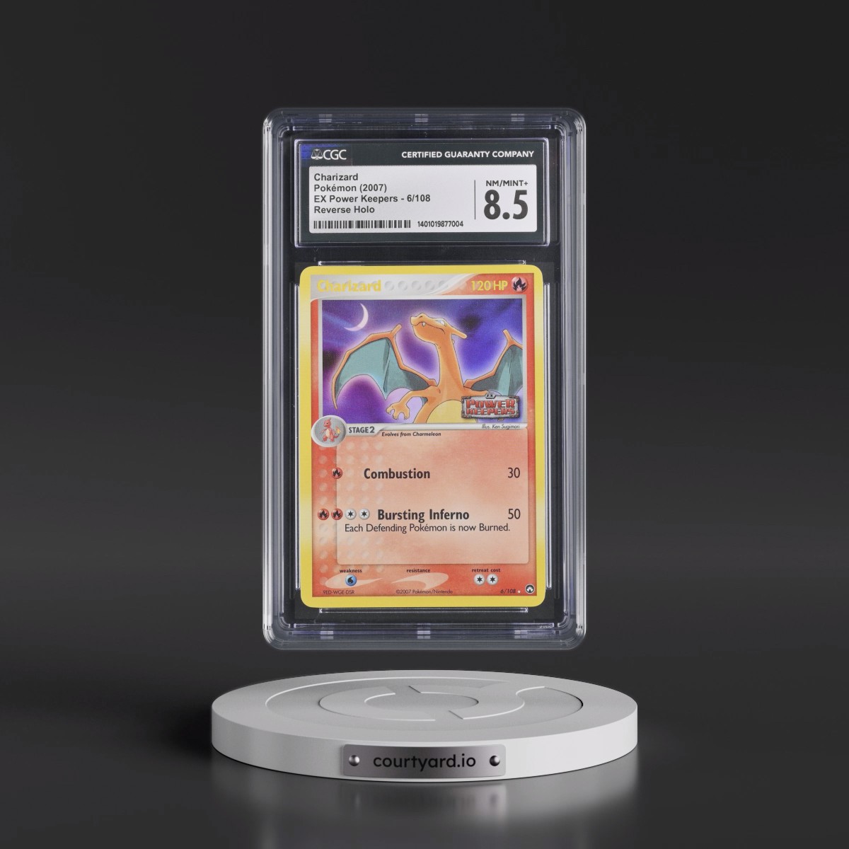 2007 EX Power Keepers #6/108 Charizard - Reverse Holo (CGC 8.5 NM-MT+)
