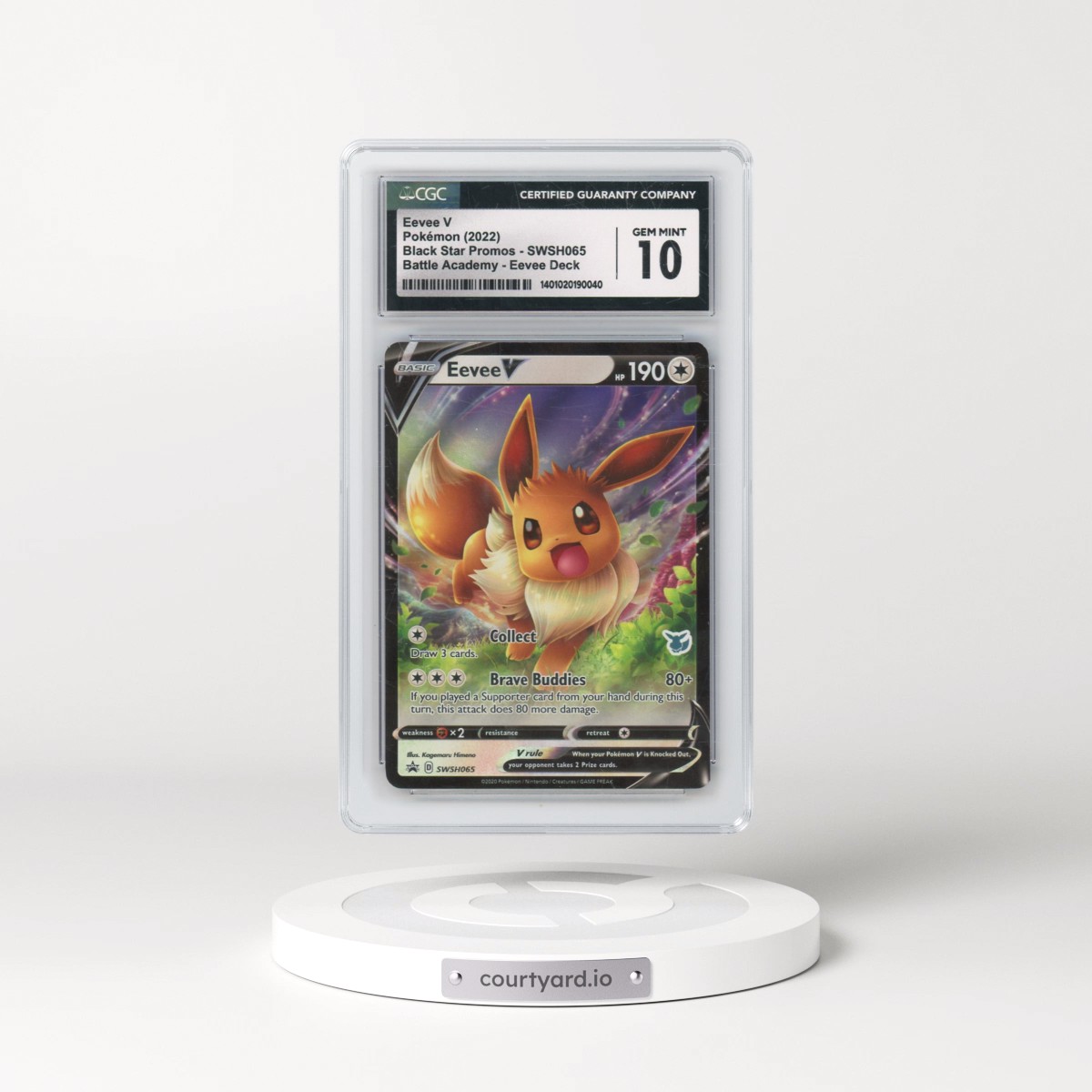 2019 Battle Academy #SWSH065 Eevee V - Holo Eevee Deck (CGC 10 GEM MINT)