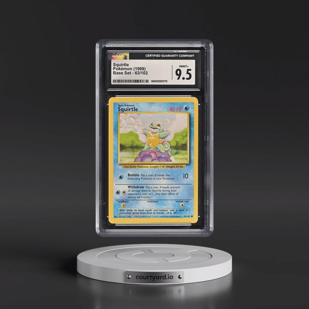 1999 Base Set #63/102 Squirtle (CGC 9.5 MINT+)