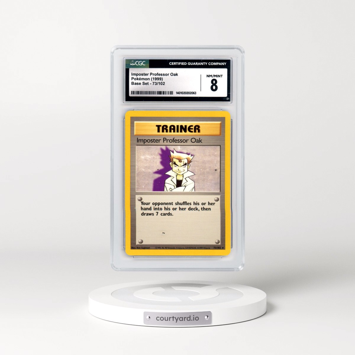1999 Base Set #73/102 Imposter Professor Oak (CGC 8 NM-MT)