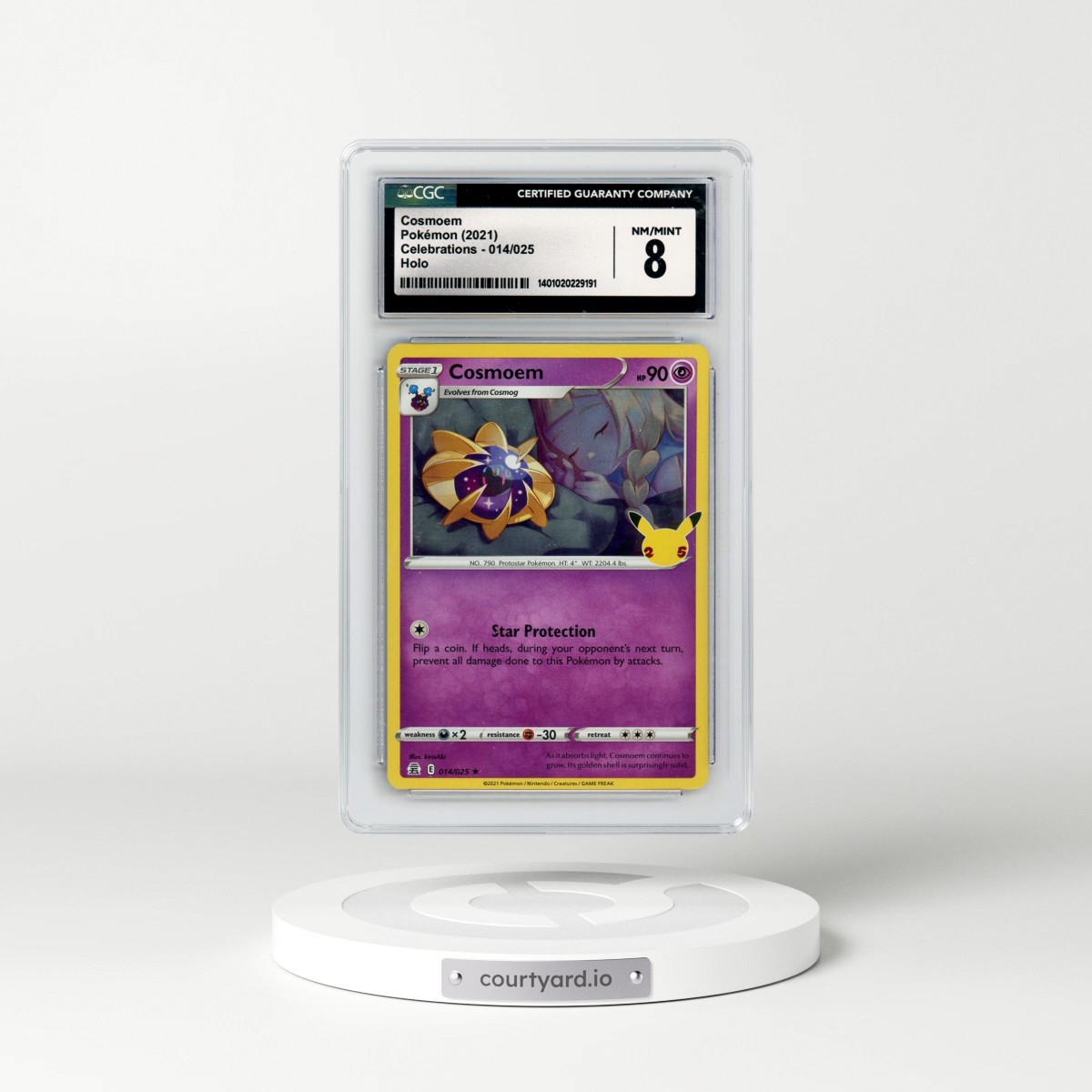 2021 Celebrations #014/025 Cosmoem - Holo (CGC 8 NM-MT)