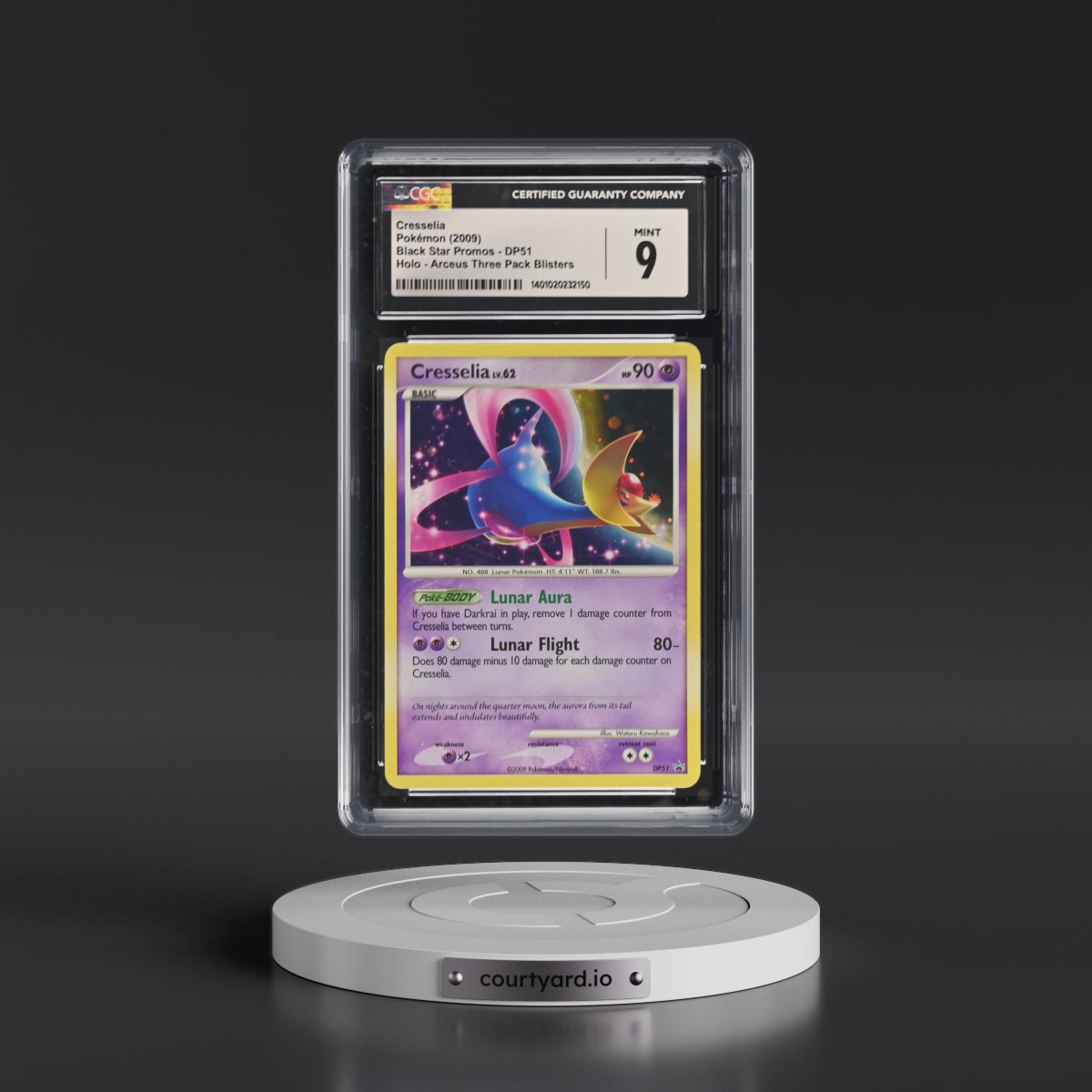 2007 Black Star Promos - Diamond & Pearl #DP51 Cresselia - Arceus 3-Pack Blister (Holo) (CGC 9 MINT)