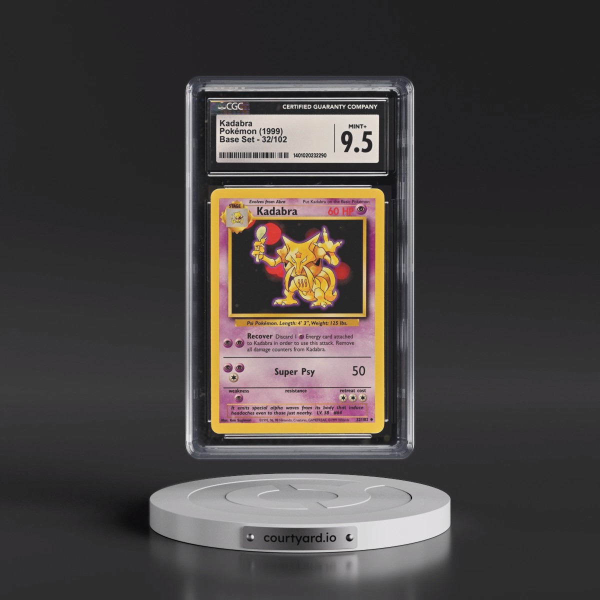 1999 Base Set #32/102 Kadabra (CGC 9.5 MINT+)