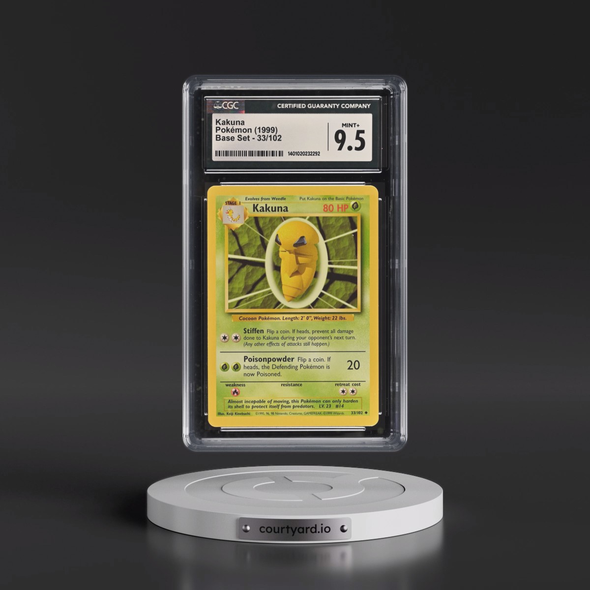 1999 Base Set #33/102 Kakuna (CGC 9.5 MINT+)