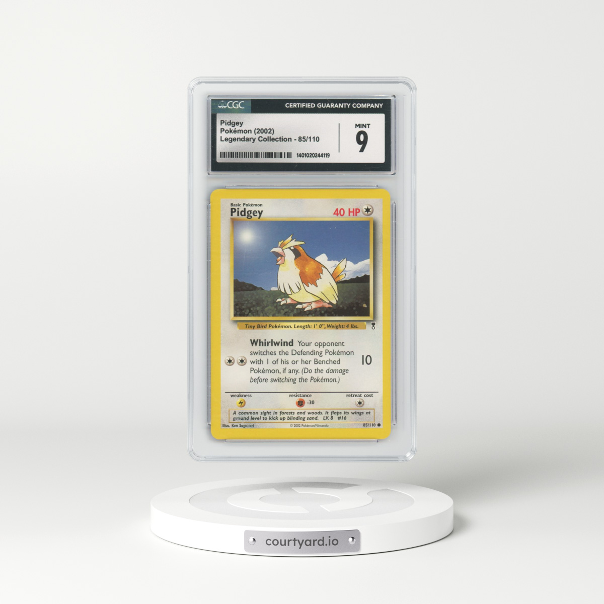 2002 Legendary Collection #85 Pidgey (CGC 9 MINT)