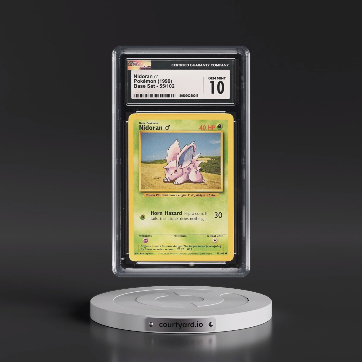 1999 Base Set #55/102 Nidoran â?? (CGC 10 GEM MINT)
