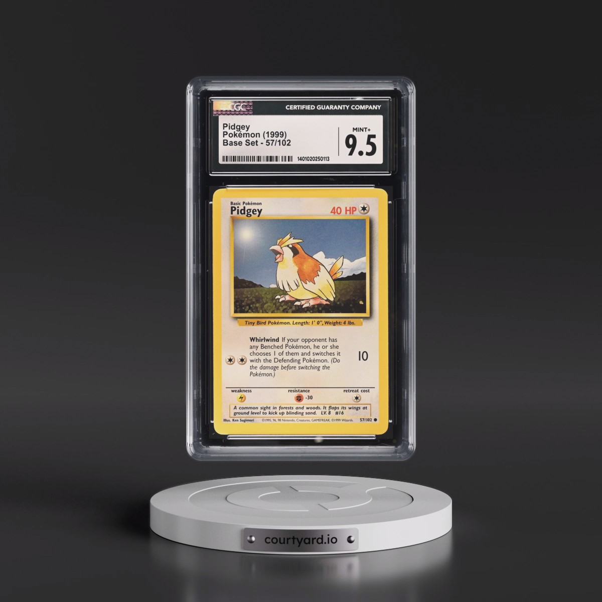 1999 Base Set #57/102 Pidgey (CGC 9.5 MINT+)