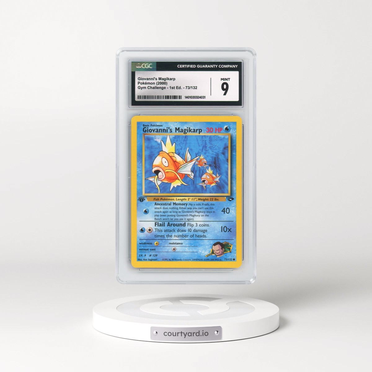 2000 Gym Challenge #73/132 Giovanni's Magikarp - 1st Edition 1st Edition (CGC 9 MINT)