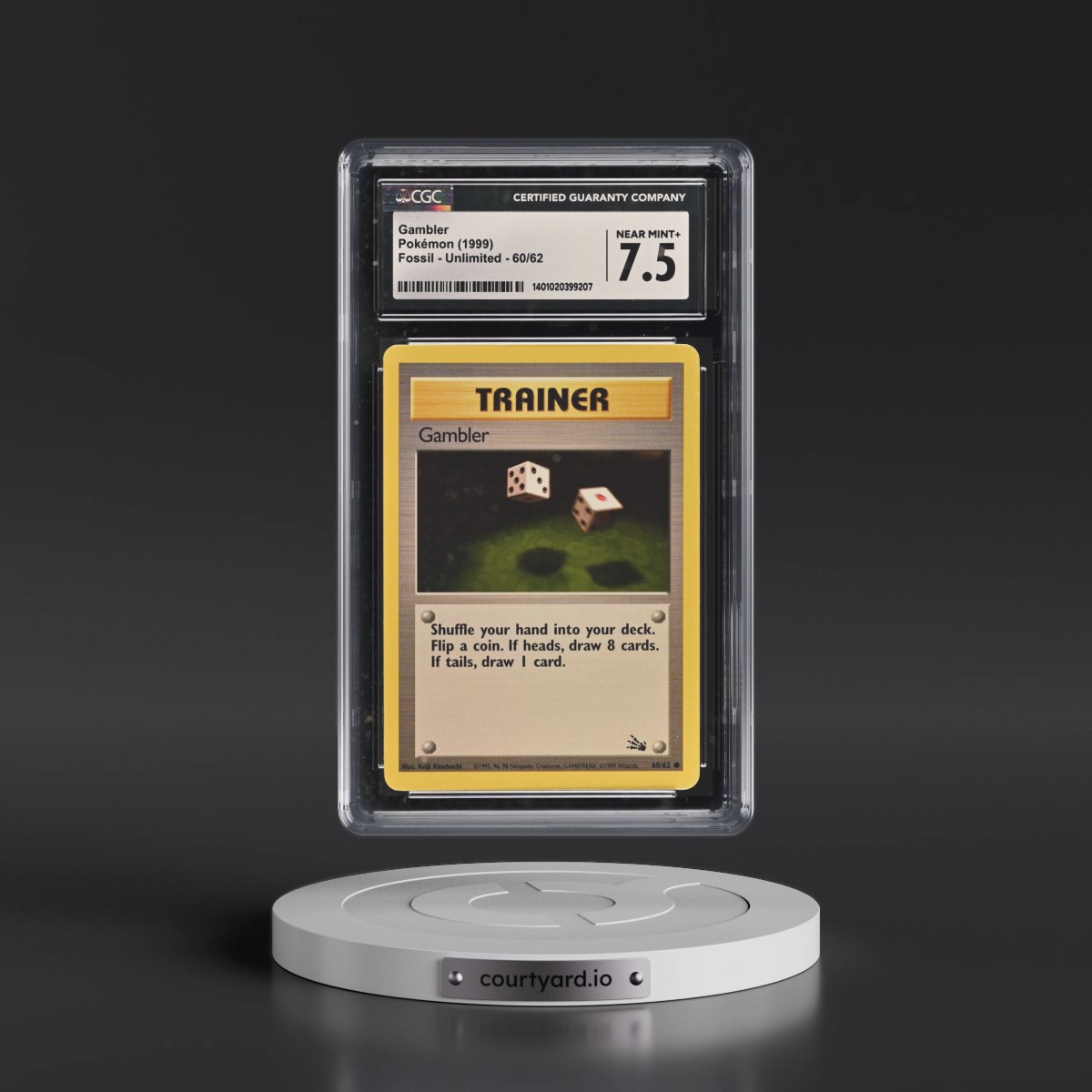 1999 Fossil #60/62 Gambler (CGC 7.5 NM+)