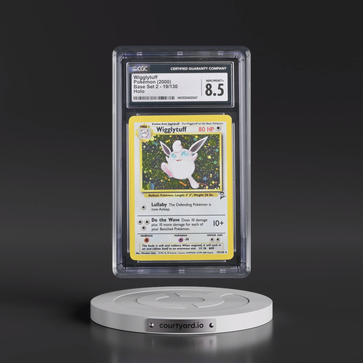 2000 Base Set 2 Wigglytuff - Holo #19/130 CGC 8.5