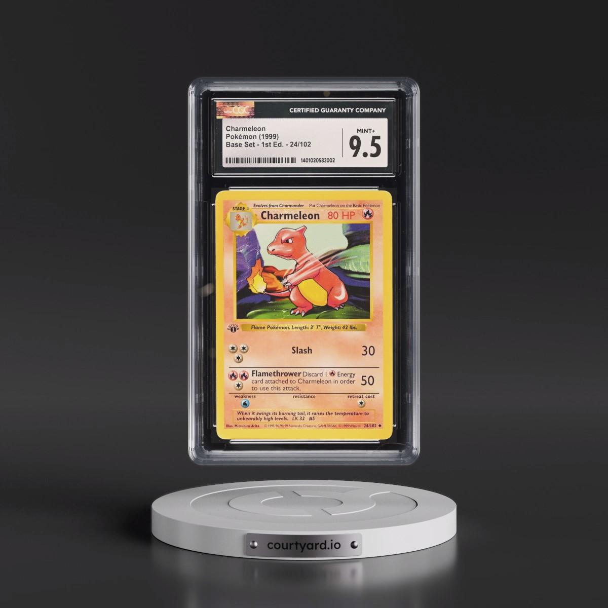 1999 Base Set #24/102 Charmeleon - 1st Edition 1st Edition (CGC 9.5 MINT+)