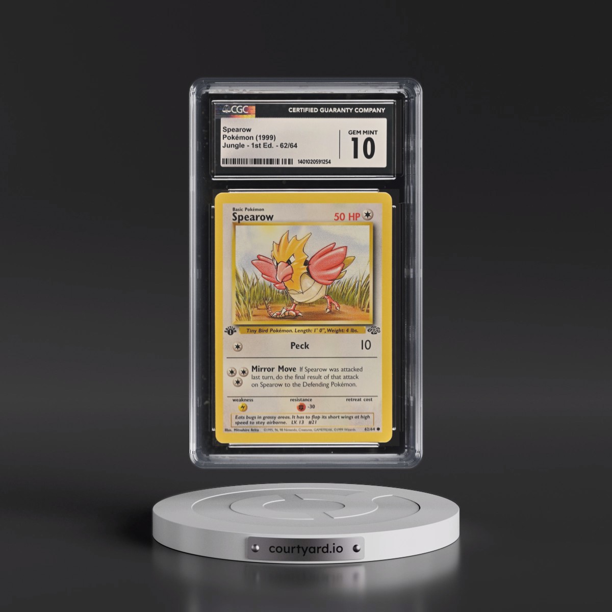 1999 Jungle #62/64 Spearow - 1st Edition 1st Edition (CGC 10 GEM MINT)