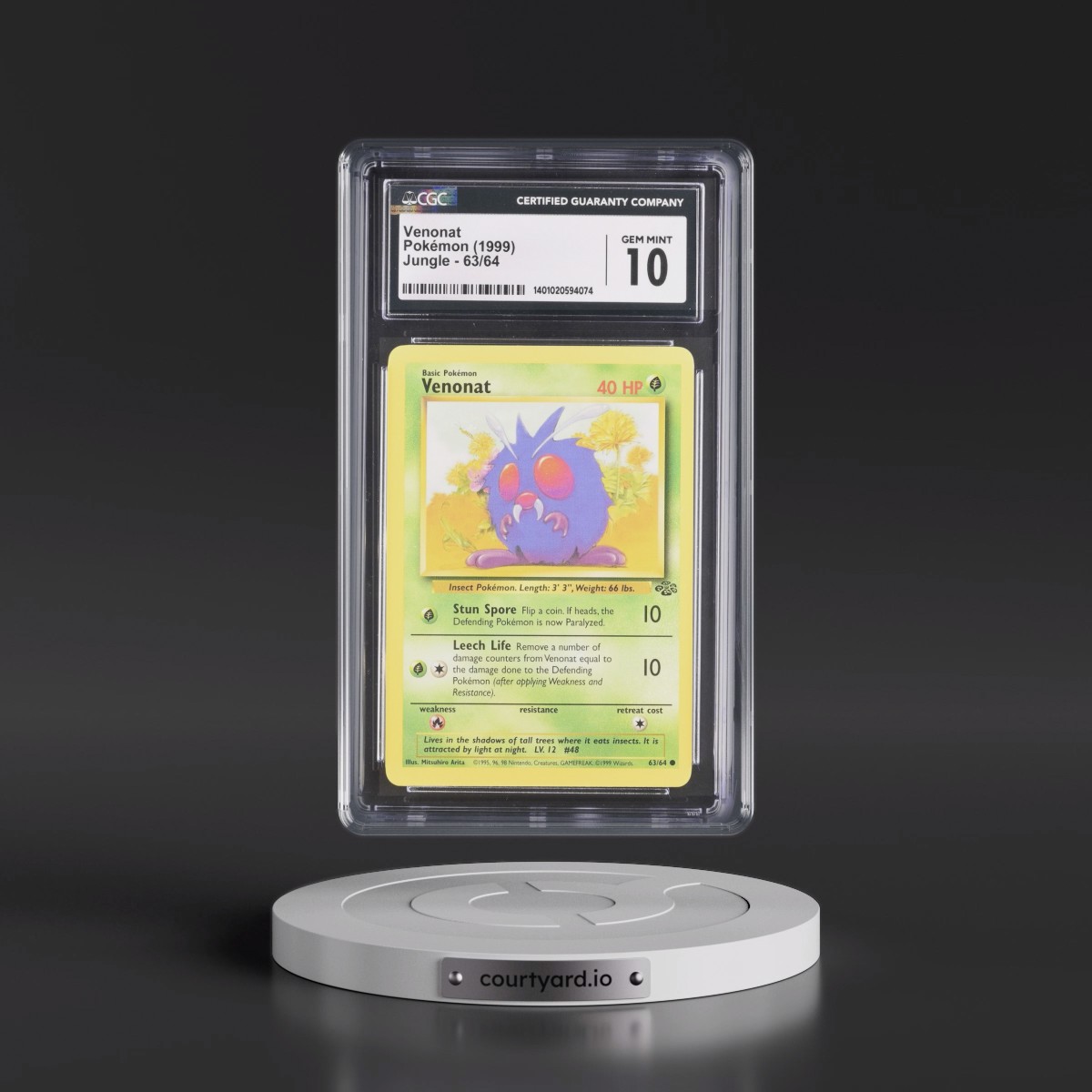1999 Jungle #63/64 Venonat (CGC 10 GEM MINT)