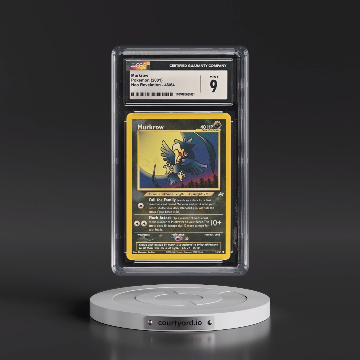 2001 Neo Revelation Murkrow #46/64 CGC 9