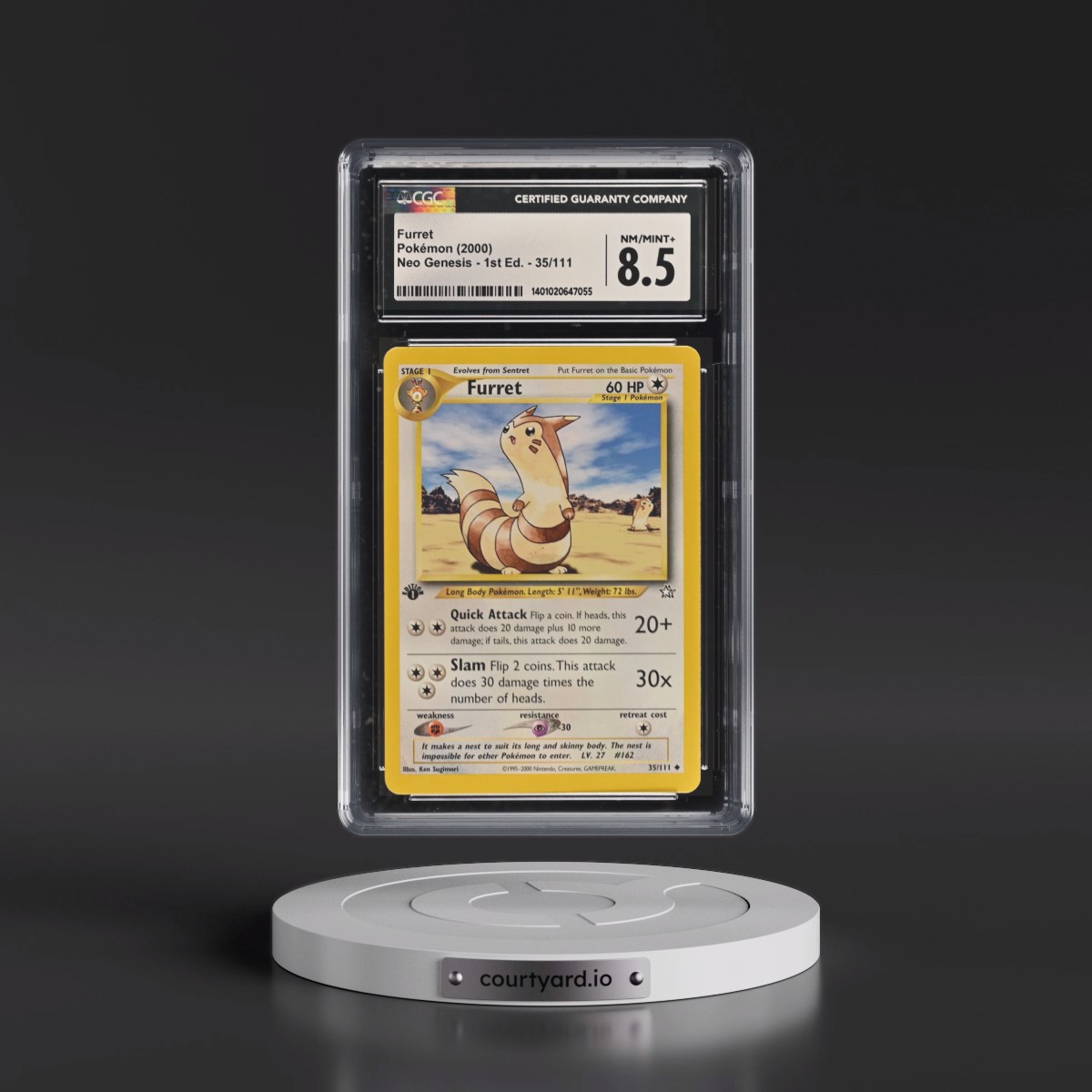 2000 Neo Genesis #35/111 Furret - 1st Edition (CGC 8.5 NM-MT+)