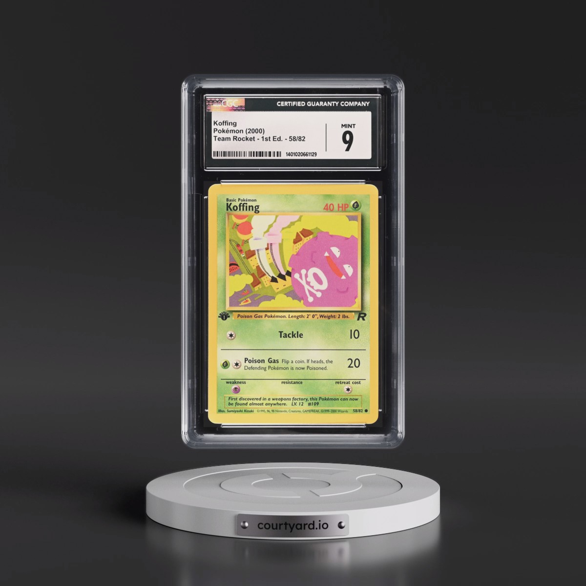 2000 Team Rocket #58/82 Koffing - 1st Edition 1st Edition (CGC 9 MINT)