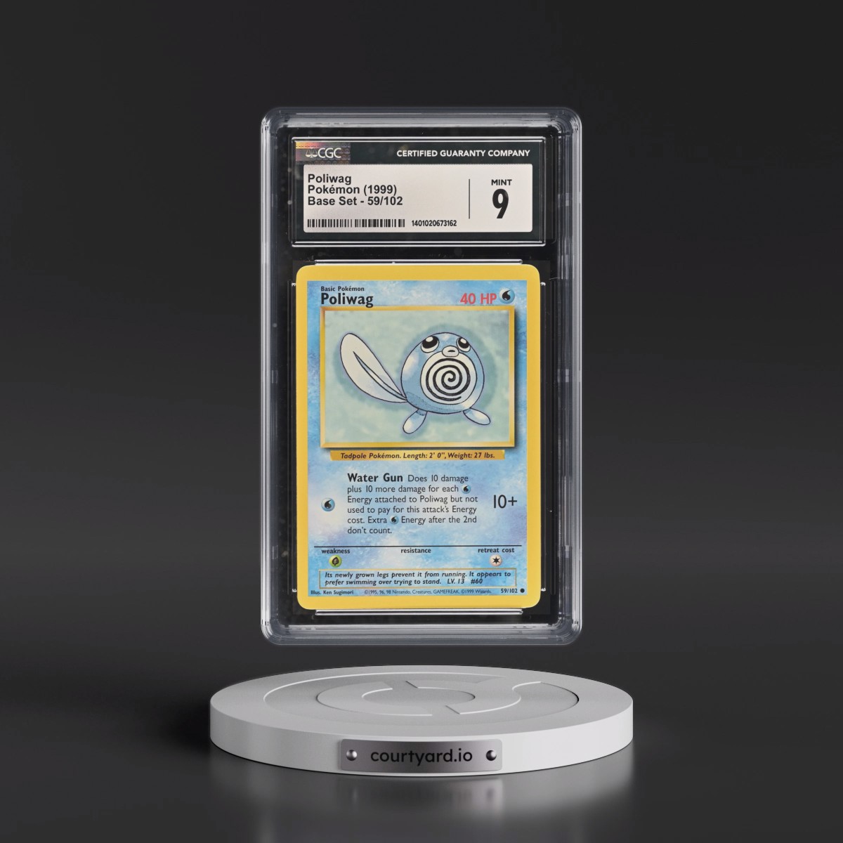 1999 Base Set #59/102 Poliwag (CGC 9 MINT)