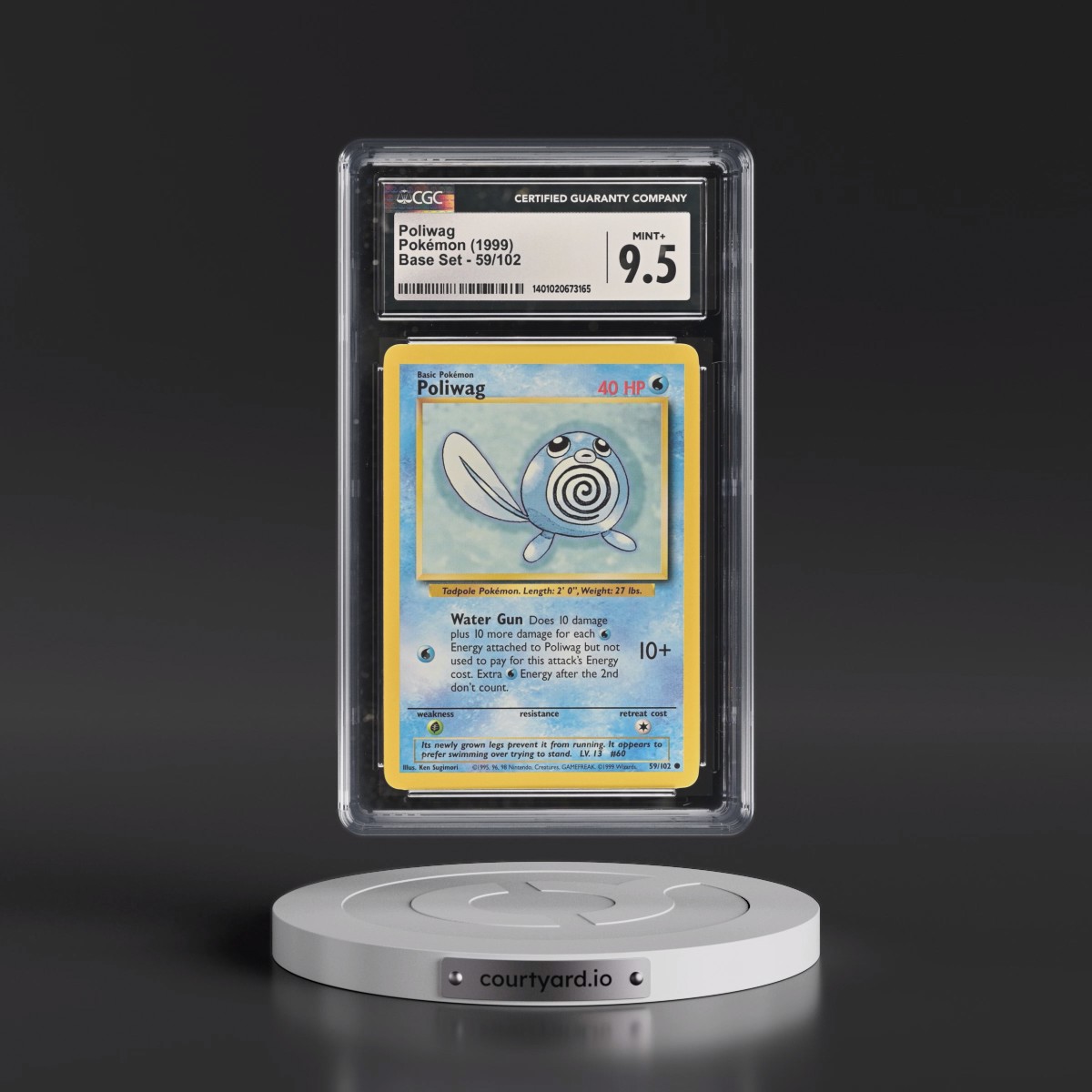 1999 Base Set #59/102 Poliwag (CGC 9.5 MINT+)