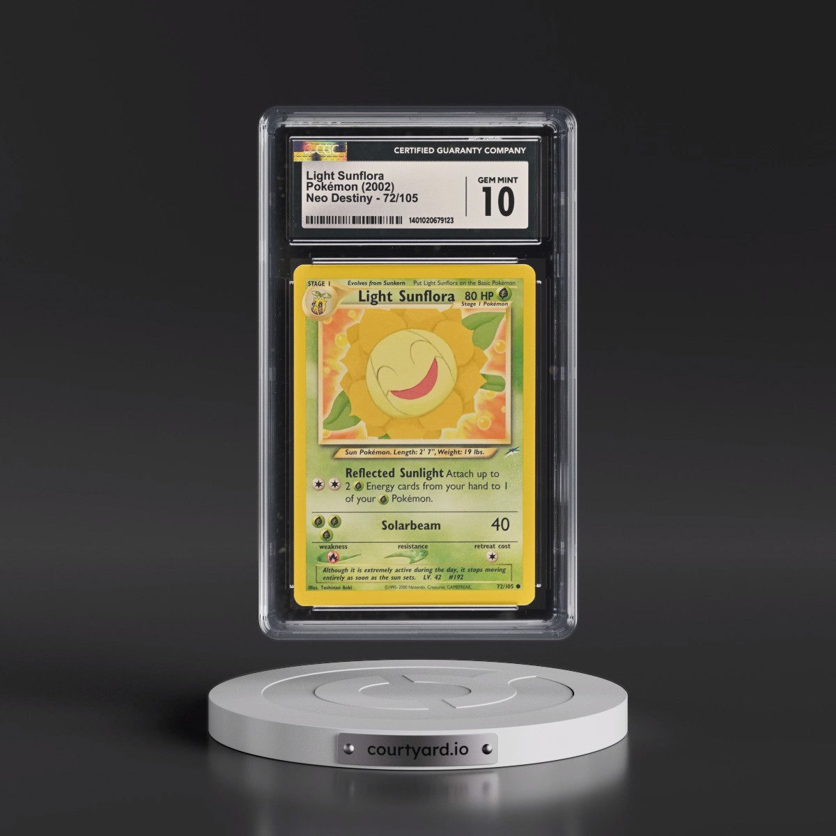 2002 Neo Destiny #72/105 Light Sunflora (CGC 10 GEM MINT)