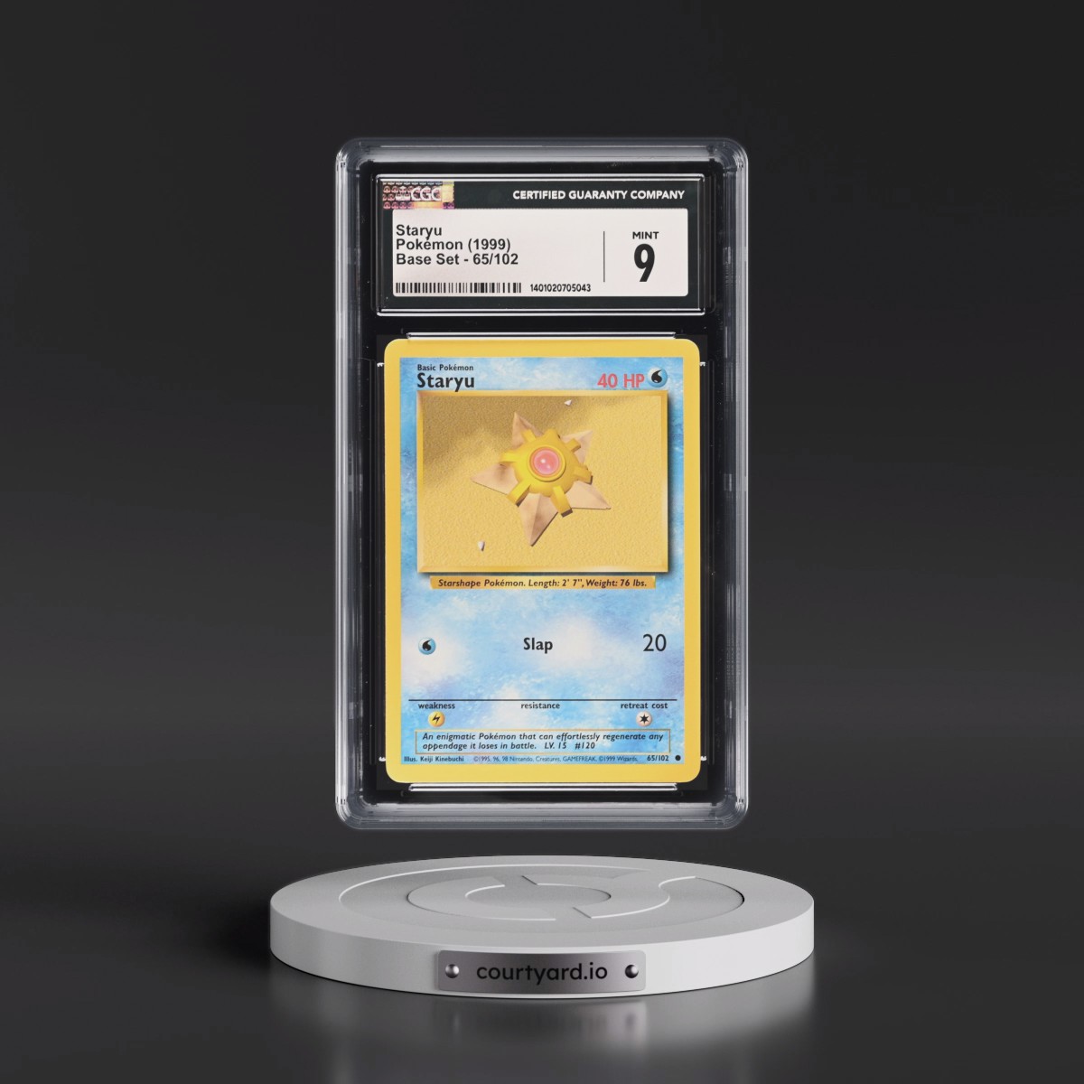 1999 Base Set #65/102 Staryu (CGC 9 MINT)