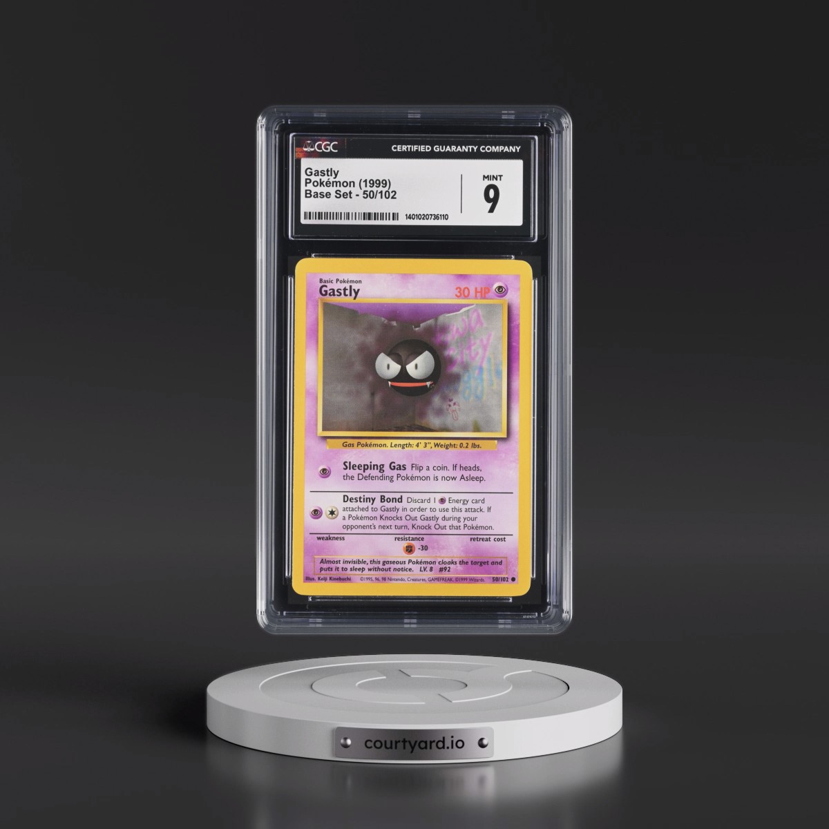 1999 Base Set #50/102 Gastly (CGC 9 MINT)