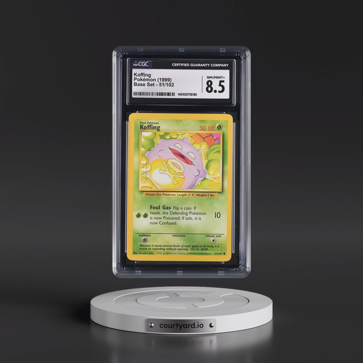 1999 Base Set #51/102 Koffing (CGC 8.5 NM-MT+)