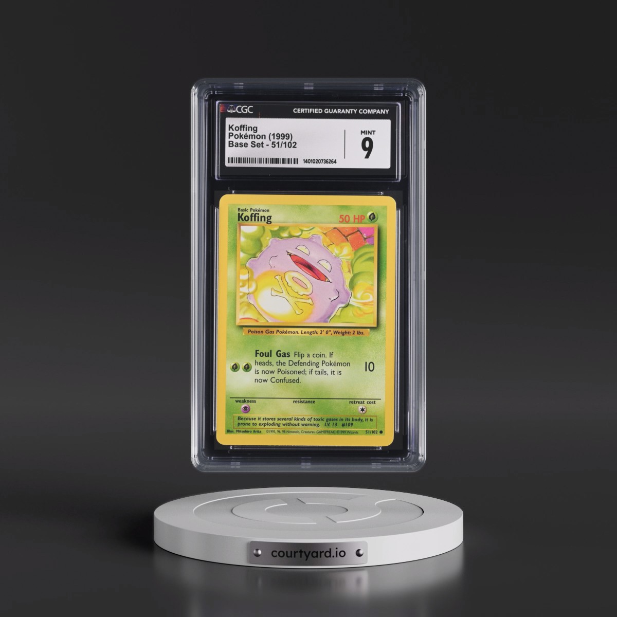 1999 Base Set #51/102 Koffing (CGC 9 MINT)